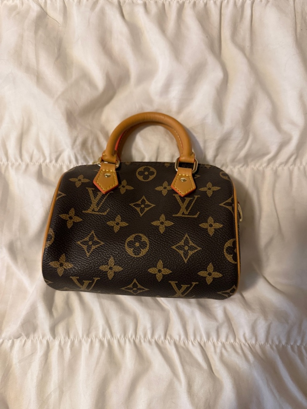 Vintage Mini Handbag in Brown and Tan